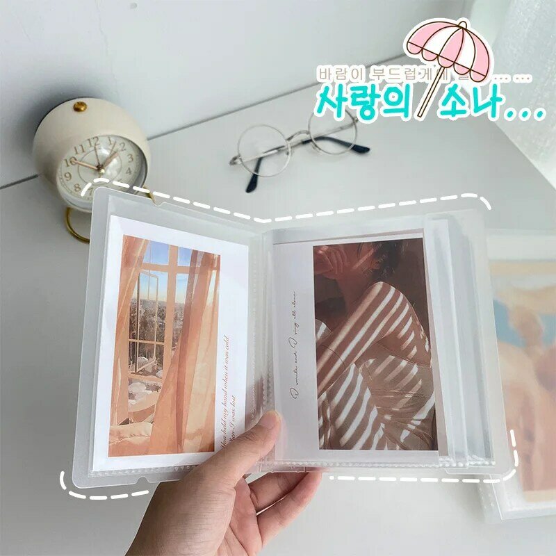 Yoofun 40 جيوب ألبوم صور 3/4/5/6/7/8/9 بوصة صورة صندوق تخزين كتاب ألبوم صور بطاقة اسم بطاقة معرف حامل واضح