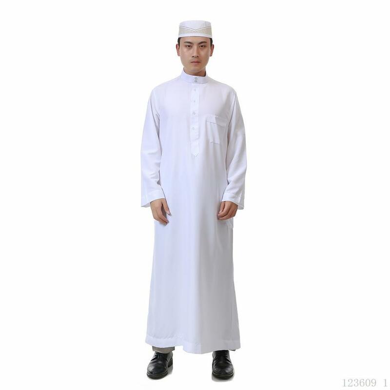 Muslimischen Mode 100% Polyester Baumwolle Amerikanischen Kleidung Sets Pakistan Saudi-arabien Kaftan Kleid Männer Abaya Dubai 2020 Arabe