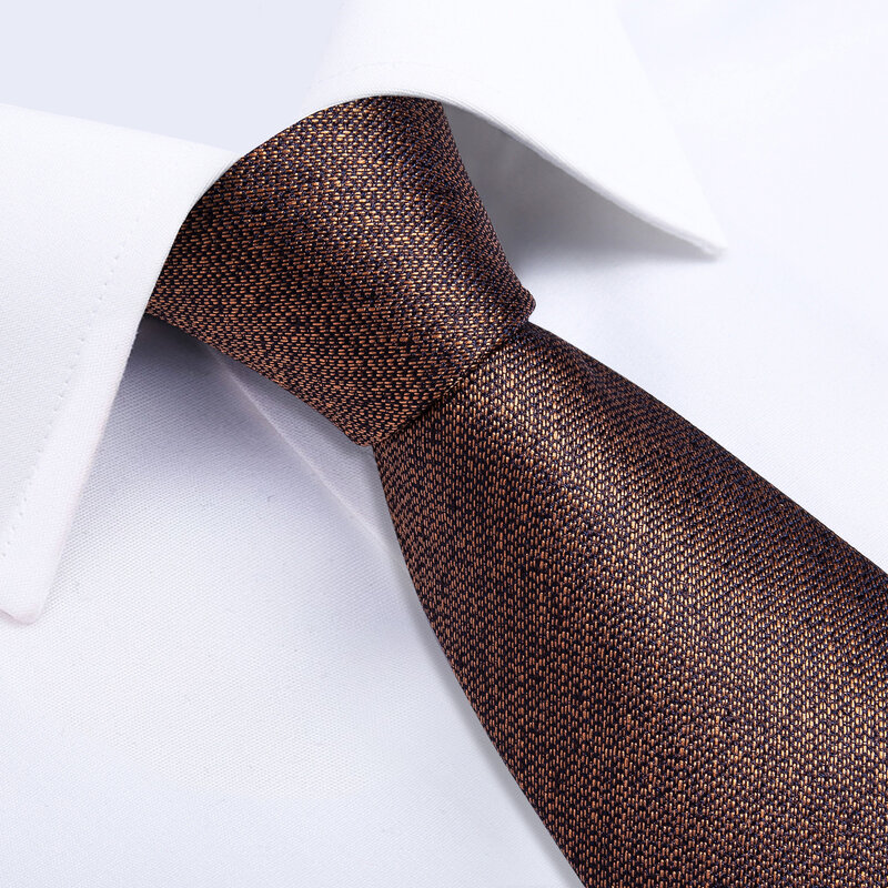 Cravatte da uomo viola blu marrone massiccio 8cm larghezza cravatta di seta per uomo affari cravatta da sposa Gravatas accessori Dropshipping DiBanGu