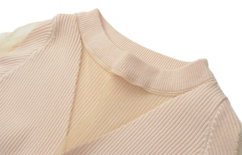 Suéter de malla con hombros descubiertos para mujer, Jersey grueso de manga larga, ajustado, otoño e invierno, 2019
