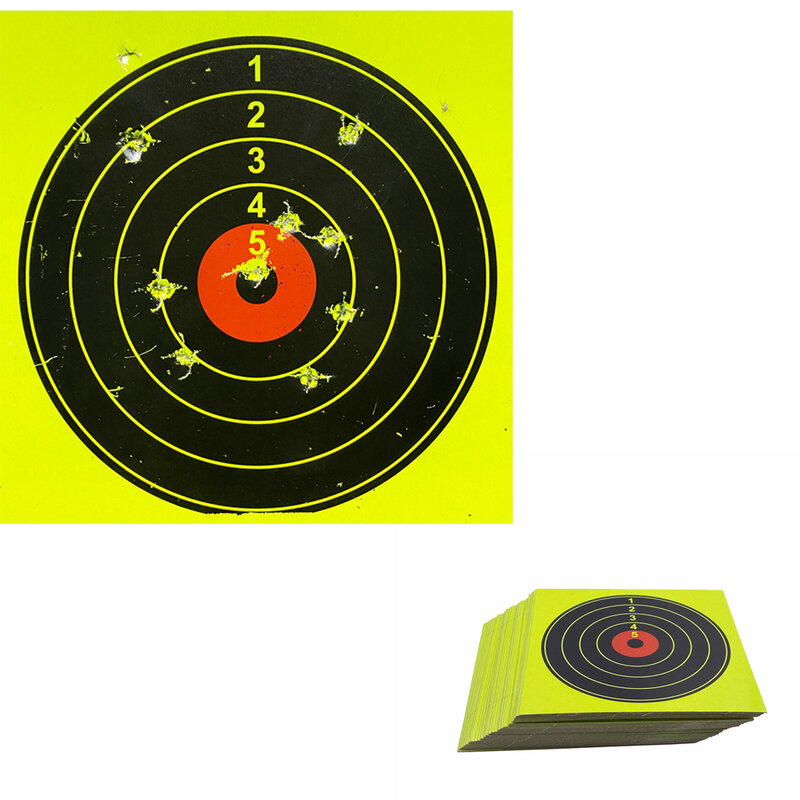 الأصفر كرتون ترشيش و رد الفعل ورقة الهدف يمكن أن تكون مطابقة مع بيليه فخ 20 قطعة 5.50 "* 5.50"(14 سنتيمتر * 14 سنتيمتر)