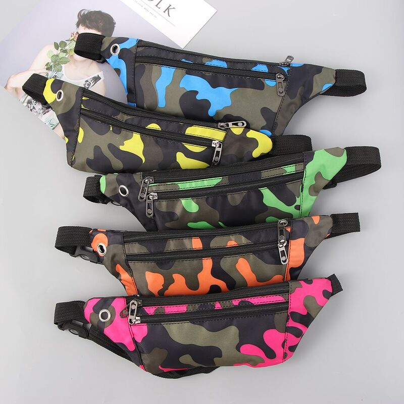 1PC Camouflage Fanny Pack Travel Sport Bum Bag Money Waist Belt Pouch Ladies Casual Waterproof Chest Pack Kids Boys Girls New