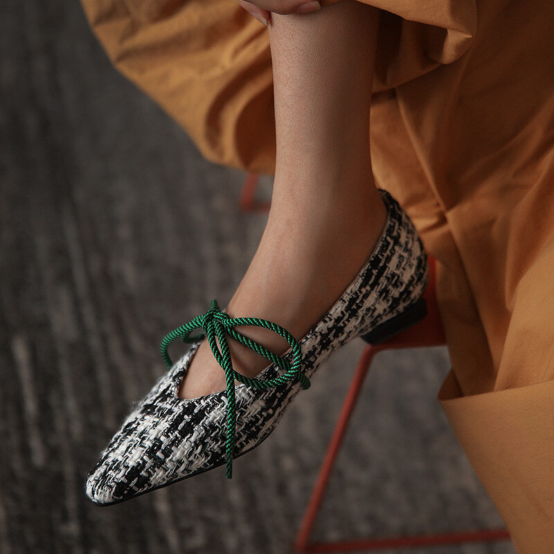 Fedonas甘い蝶ノットファッション女性の靴 2020 夏の秋の本革低パンプス作業靴の女性