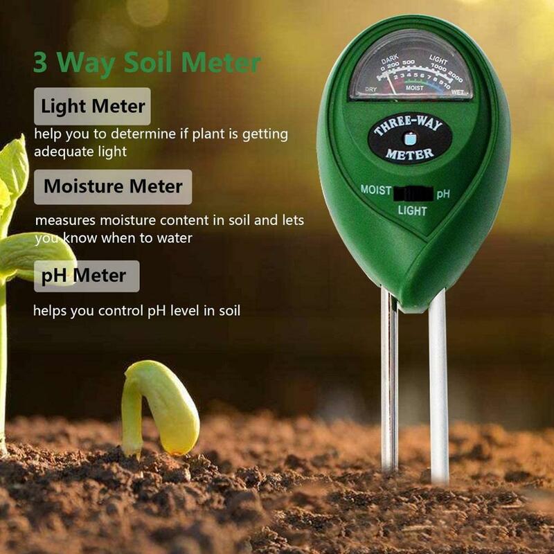 Soil pH Tester, 3/4 in 1 PH Light Moisture Acidity Tester Soil Tester Moisture Meter Plant Soil Tester Kit for Flowers