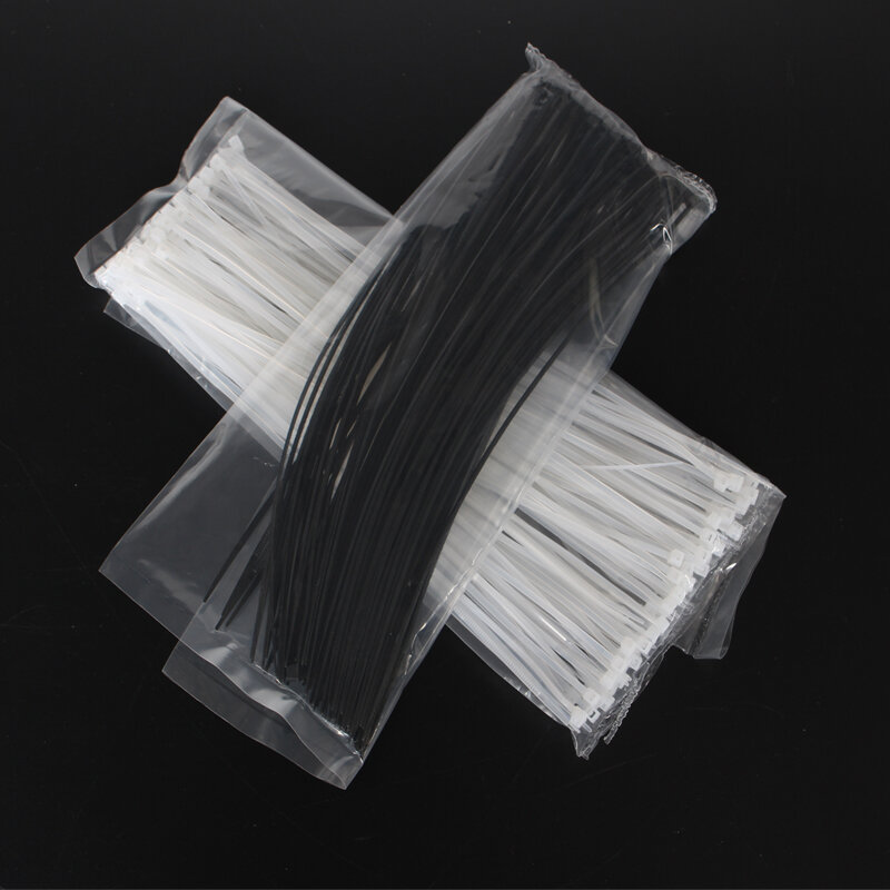 3*100mm 1000Pcs/Pack Self-locking Nylon Plastic Cable Tie   Zip Ties Wire Wrap 1.8mm Width Hardware Cable