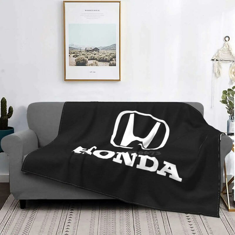Honda logotipo macio throw cobertor, Material do logotipo Honda, Moda Unissex, Estilo de tendência sem moldura, Engraçado
