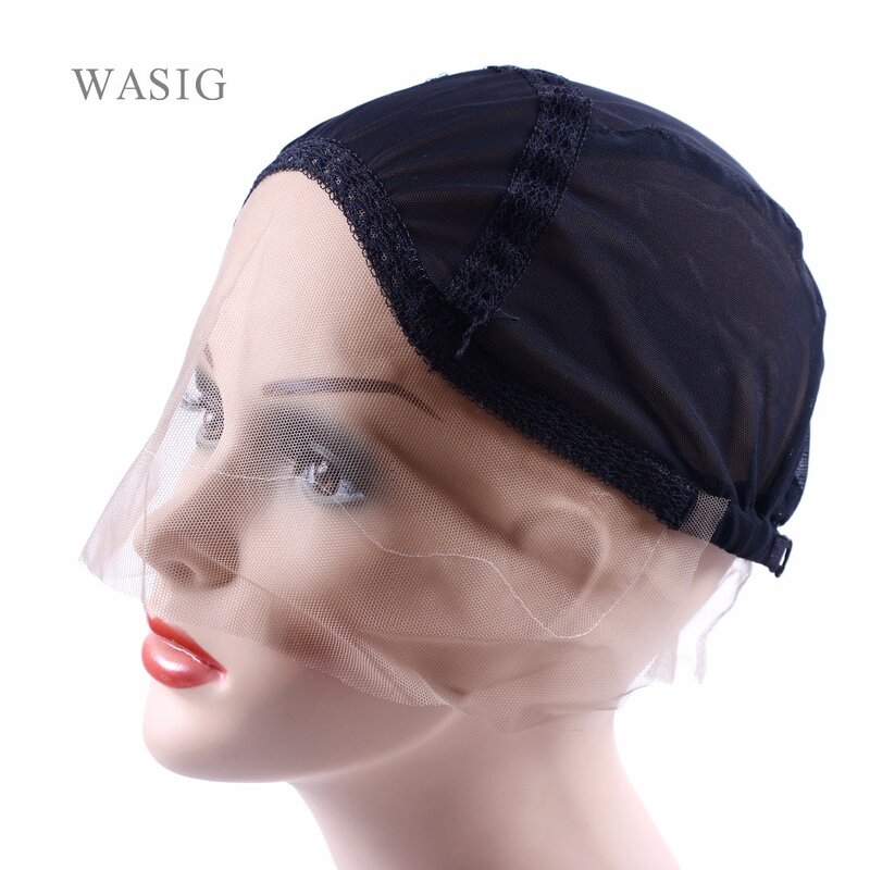 Bonnet de perruque avant en dentelle pour perruques exécutives, sangle réglable, bonnet de tissage sans colle, casquettes en dentelle, 1 PC