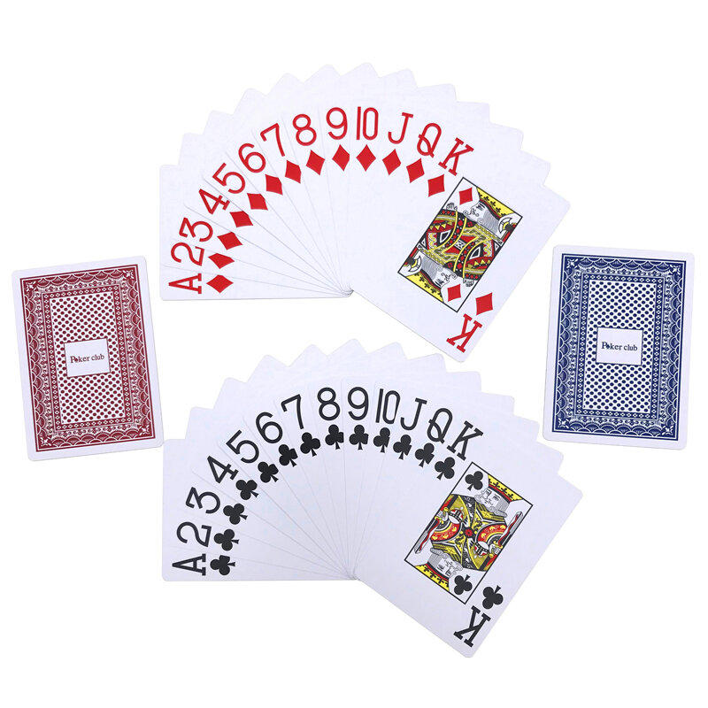 New Hot 2 Bộ/lô Baccarat Texas Hold'em Thẻ Chơi Nhựa Không Thấm Nước Frosting Poker Hội Đồng Quản Trị Thẻ Cầu Trò Chơi 63*88 mét qenueson