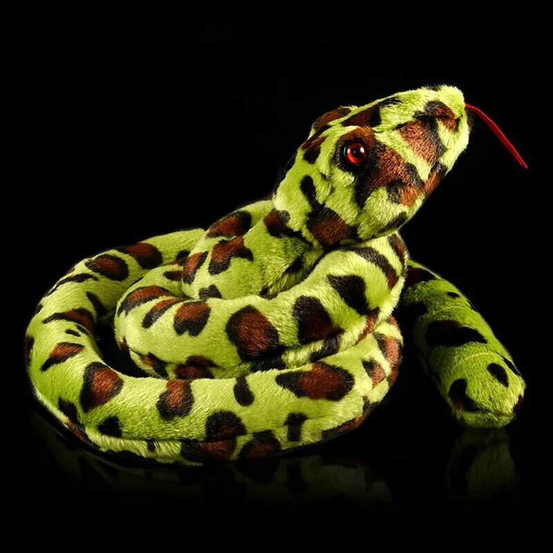 1Pcs 30Cm Levensechte Piebald Snake Python Snake Pluchen Speelgoed Soft Gevulde Pluche Poppen Voor Kinderen Kids Party Speelgoed