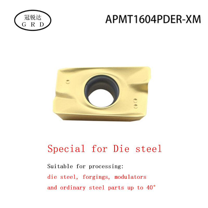 Inserts en acier, haute qualité et dureté, APMT1135 APMT1604 spécial, convient à l'acier jusqu'à 50 °