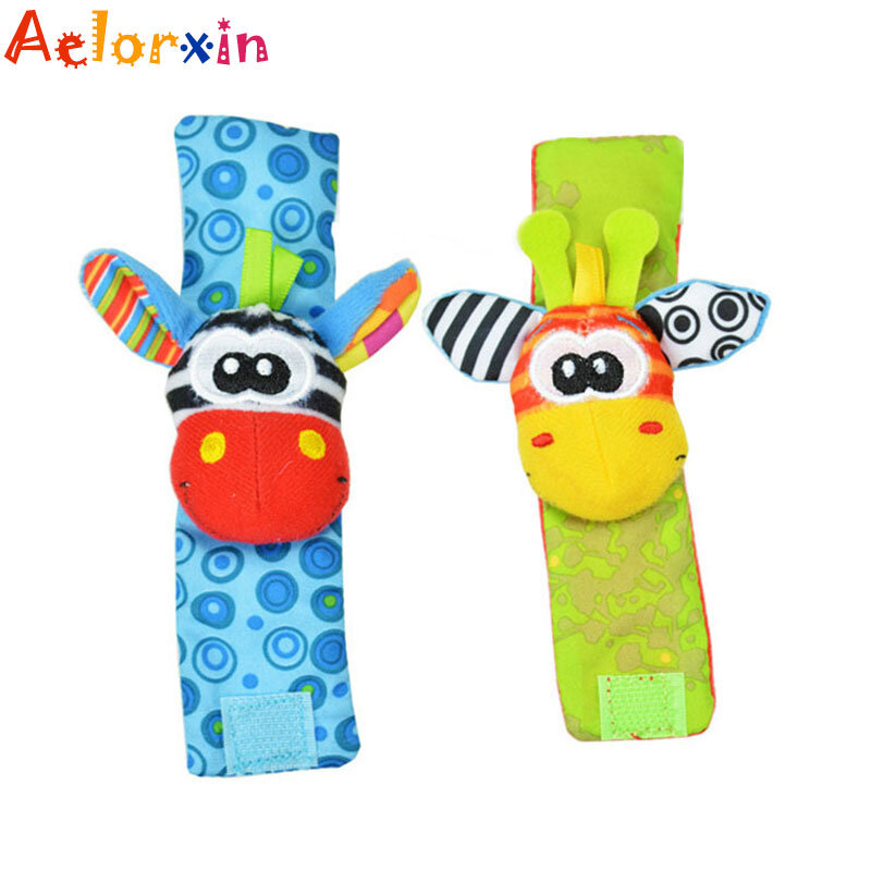 Детские носки с погремушкой, на запястье, для детей 0-12 месяцев, детские игрушки-погремушки