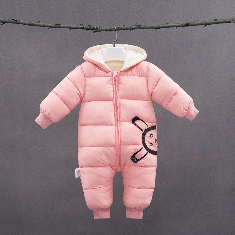 Mono de invierno para bebé recién nacido, traje de nieve de terciopelo, abrigo para niño, pelele cálido, ropa de algodón para niña 2020