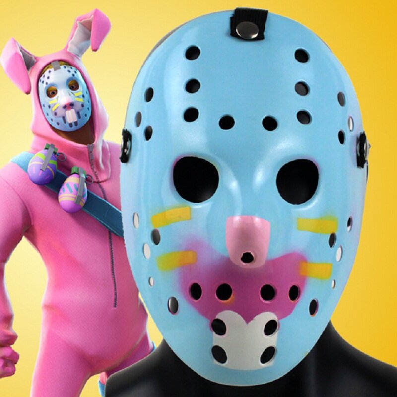 Máscara facial de cosplay, máscara de coelho para adulto, para festa de halloween