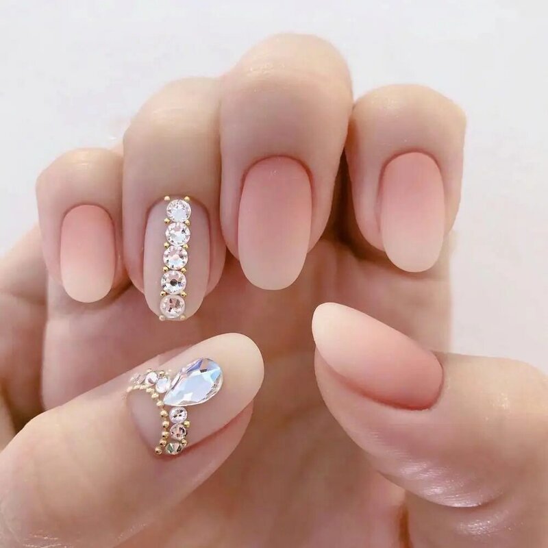 1440Pcs Nail Art Rhinestone white crystal clear Flat back Non thermal repair Manicure Jewelry Accessories Decoration