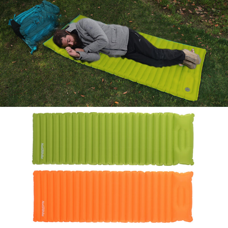 Naturehike Ultralight Outdoor Air Mattress Fast Filling Mat Moistureproof Inflatable TPU Camping Mat With Pillow Sleeping Pad
