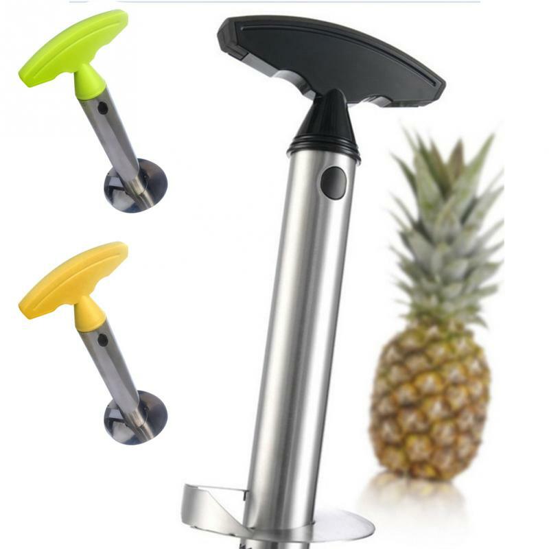 1Pc Edelstahl Einfach zu bedienen Ananas Schäler Zubehör Pineapple Obst Messer Cutter Corer Slicer Küche Werkzeuge