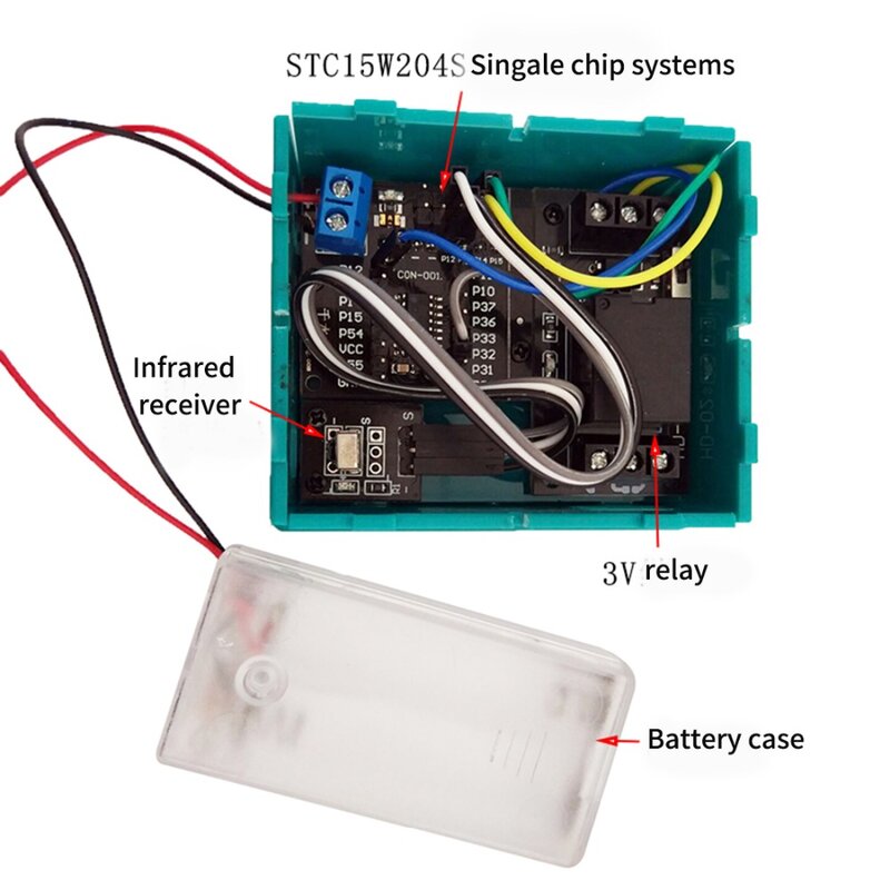 DIY Toy STC15W204S Infrared remote control Relay 3V Voltage Educational Kids Toys DIY Electric Technology Controller Model Sets