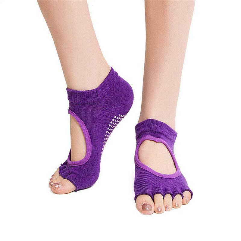 Носки женские с пятью пальцами, круглые носки для йоги, балетные танцевальные носки для женщин