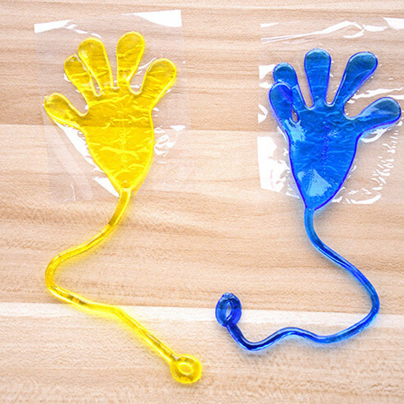 Nieuwe Blije Grappige Baby Meisjes Jongens Mini Sticky Hands Elastische Vending Verjaardagsfeestje Gunsten Toy Hot Koop Willekeurige Kleur