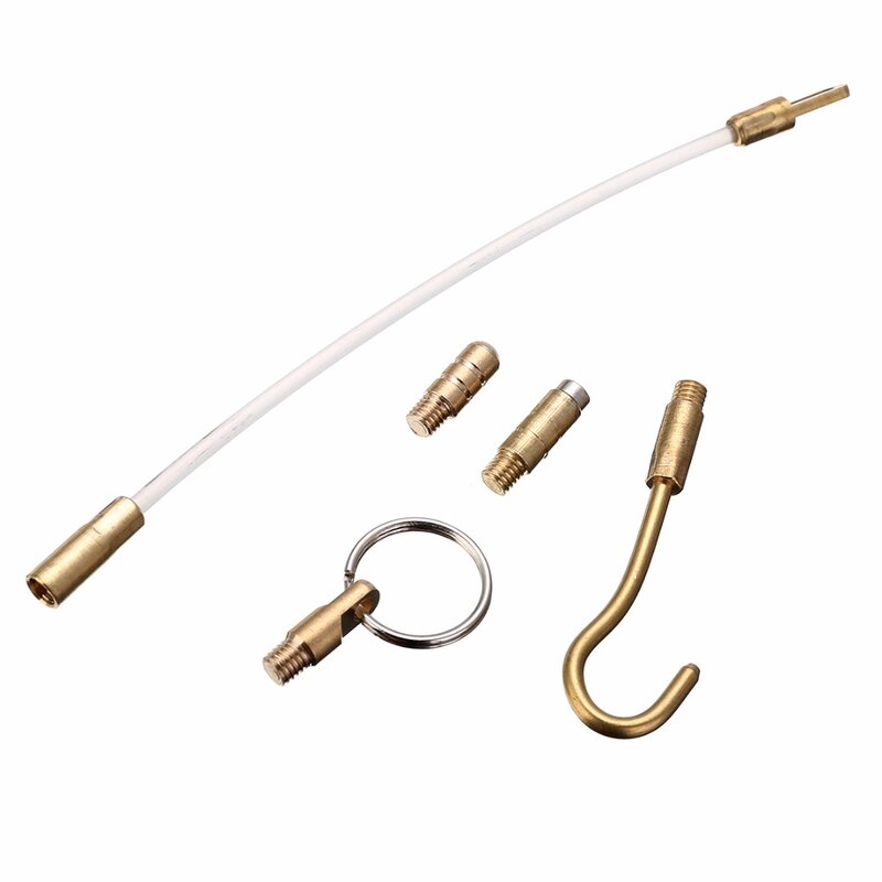 10pcs Fiberglass Cable Running Rods Kit Tape Electrical Wire Coaxial  Rods With Threaded Brass Connectors for Installing Cable