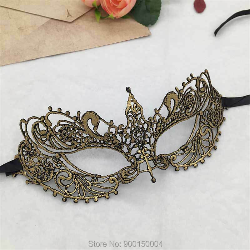 Gold Eye Mask For Party Mask Venetian Carnival Mask Masquerade Mardi Gras Lace Masks Ball Halloween Dress Sexy Costume Masque