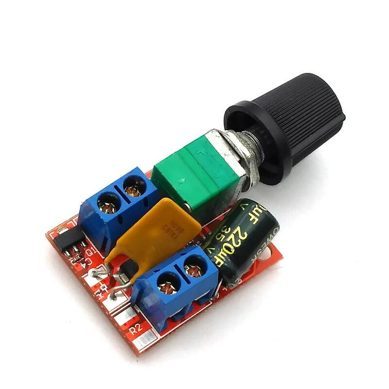 Interruptor De Controle De Velocidade Com LED Dimmer Mini Controlador De Velocidade PWM, 3V-35V, Motor DC 5A