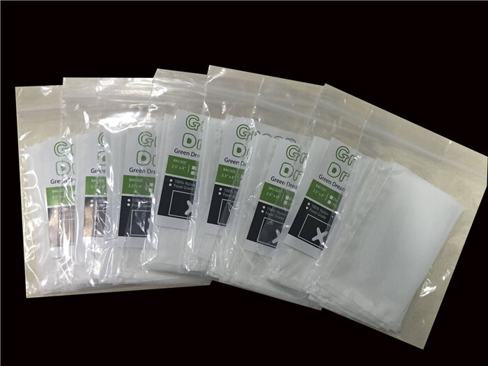 Bolsa de filtro de resina de malla de nailon, 25/90/120/160 micras, 2x4,5, 50 piezas