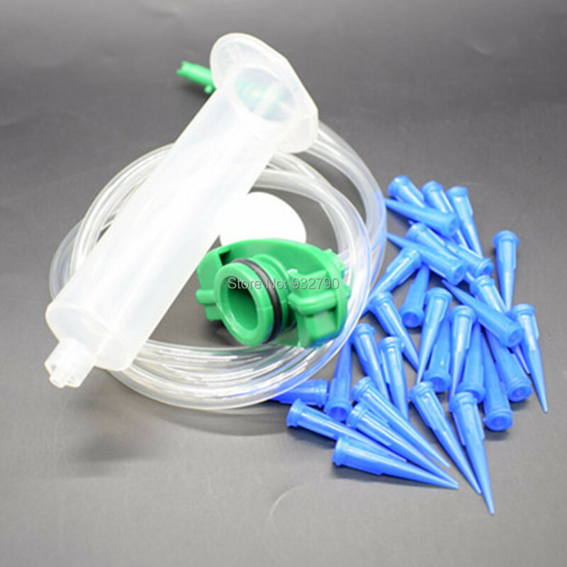 100x 22 Gauge Applicator Dispensing Needle Tips + 30cc Dispensers Syringe Adapter + 30cc Adhesive Sealant Solder Paste Syringe