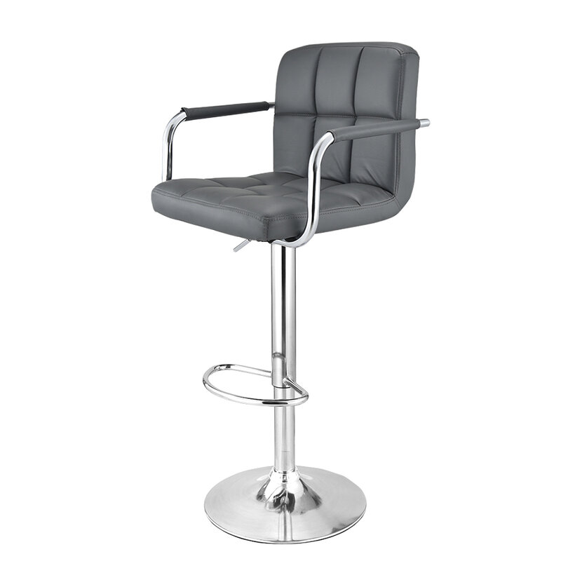 Panana Bar Stools Synthetic Leather Cushion Swivel Chair Height Adjustable Tabouret with Footrest Barstool