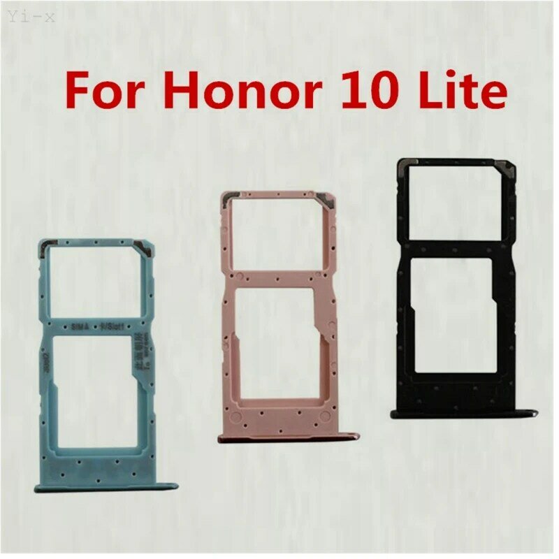 Soporte de tarjeta SIM para Huawei Honor 10 lite, bandeja de ranura para tarjeta Sim, piezas de repuesto