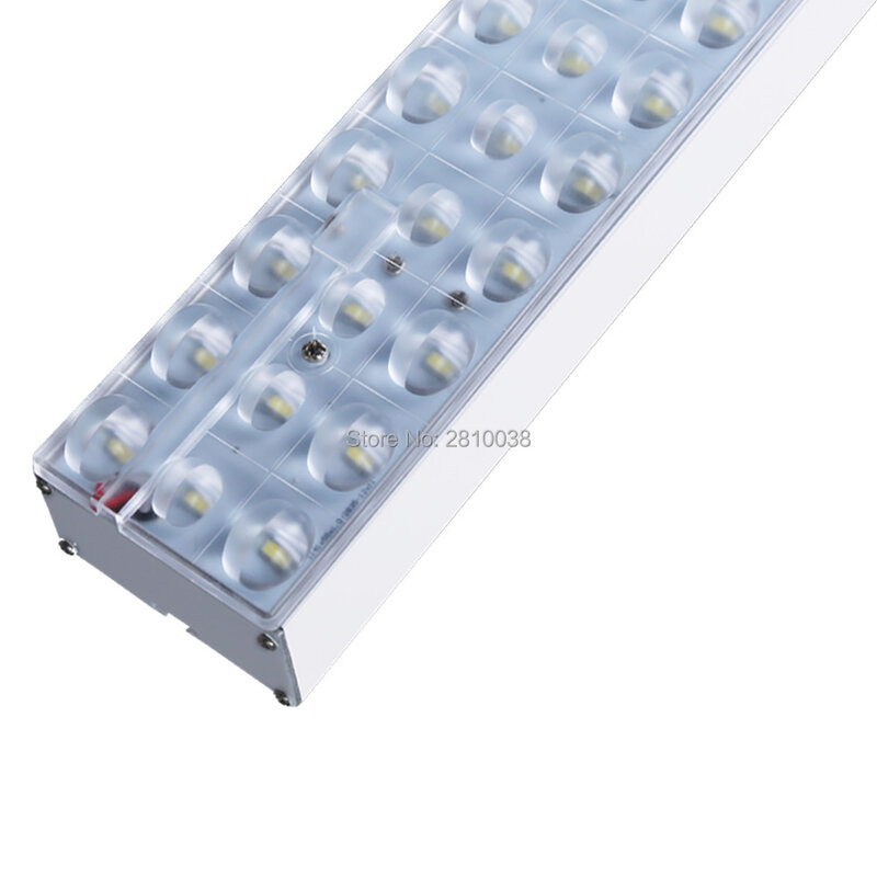 Luzes pingentes lineares de led com formato de u, alta luminosidade, 1.2m/2.4m, lâmpadas de suspensão para shopping ou luzes de escritório, 15-30