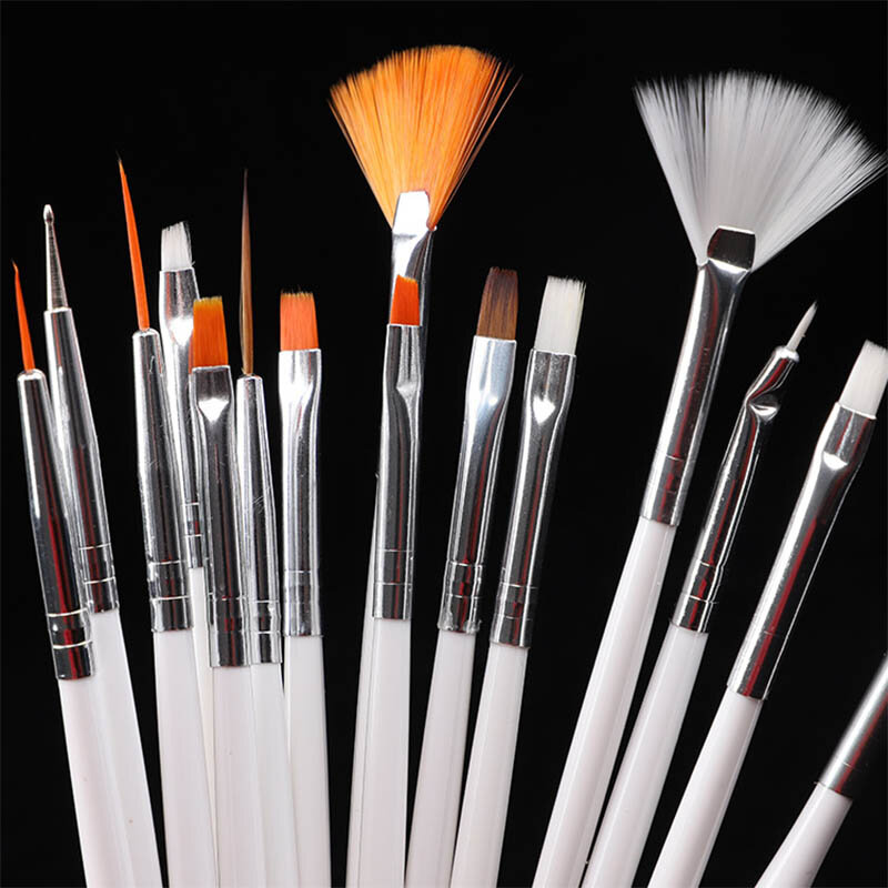 15Pcs Gel Nails Accessoires Beauty Popular Professional Drawing Pen Gel Painting Nail Pens Brush Nail Art Nail Tools