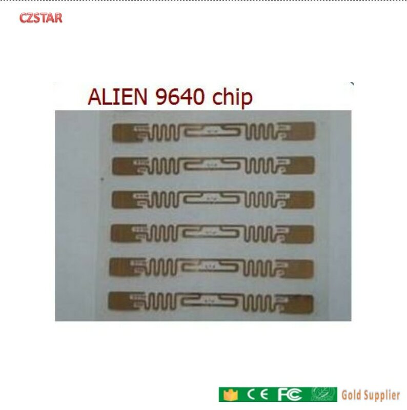 UHF RFID Tag Label Perekat 1-15 Meter Jarak Baca EPC Gen2 Panjang Membaca Rentang Pasif UHF Alien Chip RFID Inlay Stiker