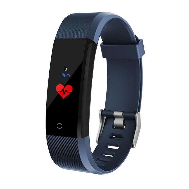 Más de 115 pulsera inteligente rastreador de Fitness pantalla a Color deportes Smartband presión arterial Monitor de ritmo cardíaco durante el sueño pulsera reloj