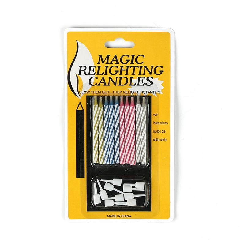 10ชิ้น/เซ็ตของเล่นคลาสสิก Magic Trick เค้ก Magic Relighting เทียนตลก Tricky ของเล่นวันเกิด Eternal Blowing เทียน