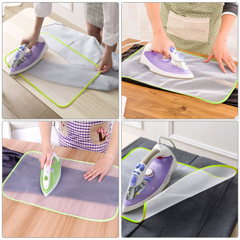 HOOMIN ป้องกันฉนวนกันความร้อน Ironing Board สีสุ่มกับกด Pad รีดผ้าป้องกันกดตาข่าย