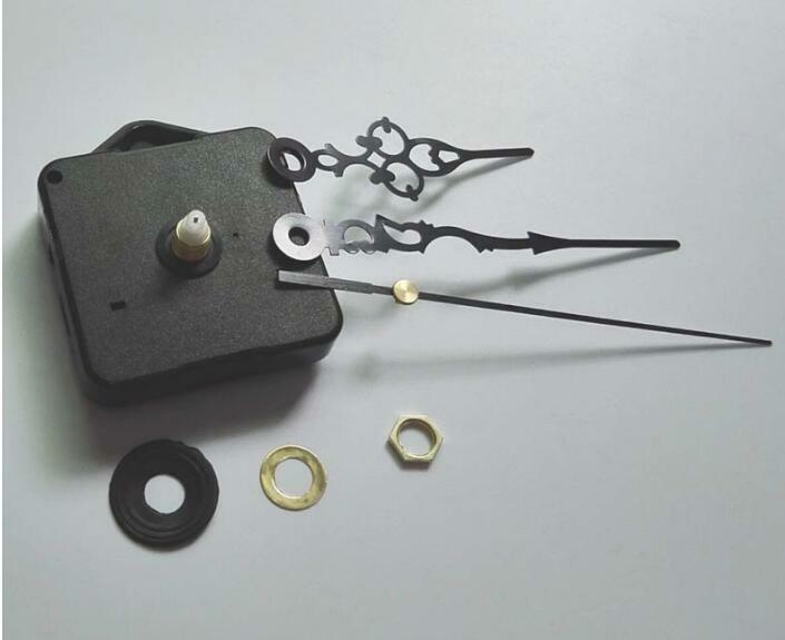 Mecanismo de Movimento DIY Clock Kits, Relógio de Quartzo Acessório, Metal Alumínio Mãos, Alta Qualidade, 10 Pcs por lote