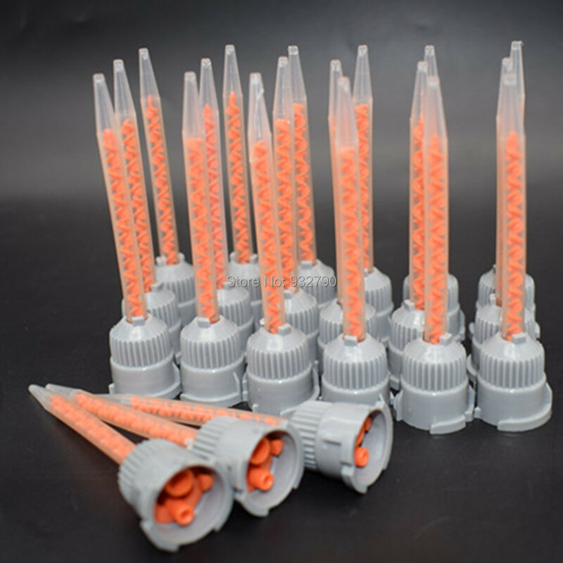 50pcs 10:1 Mixing Nozzle Gaulk Dispensing Gun Epoxy Resin Acrylic Adhesive Tips Mixer 1:10