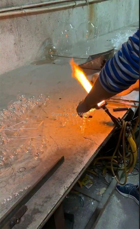 100% Tay Thổi Trắng Murano Glass Tùy Chỉnh LED Ánh Sáng Đèn Chùm cho Biệt Thự Trang Trí Nội Thất