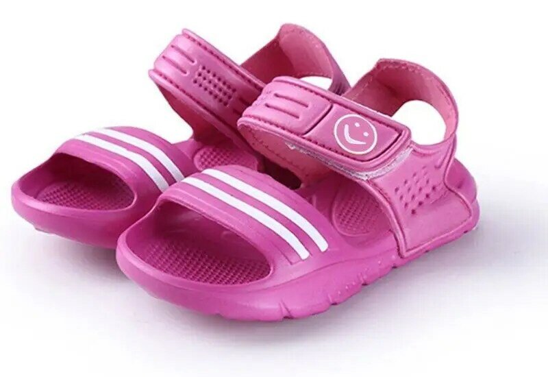 Dziecięce buty dla dzieci chłopcy dziewczęta letnie klapki maluch dzieci dorywczo zamknięte Toe Beach Pool płaskie buty Slip-On Slipper