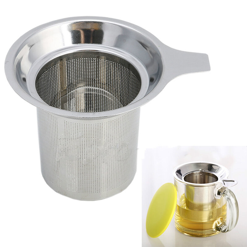 Siatka ze stali nierdzewnej zaparzacz do herbaty herbata liściasta filtr do przypraw wielokrotnego użytku akcesoria