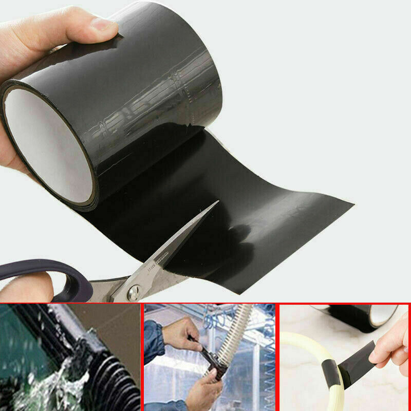 Nueva cinta adhesiva multifunción fuerte de goma negra de silicona para reparar cinta adhesiva resistente al agua de rescate autofusor cinta eléctrica