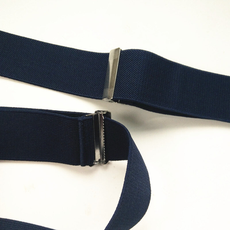 Navy สี Unisex Men's Suspenders เหมาะสำหรับปรับสายรัดยืดหยุ่นสูงผู้ใหญ่ suspender ผู้หญิงวงเล็บแฟชั่นอุปกรณ์เสริม BD056