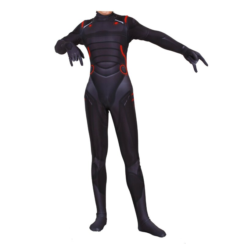 Volwassen Spel Fortniter Cosplay Kostuum Omega Oblivion Link Zentai Bodysuit Pak Jumpsuits Led Masker Halloween