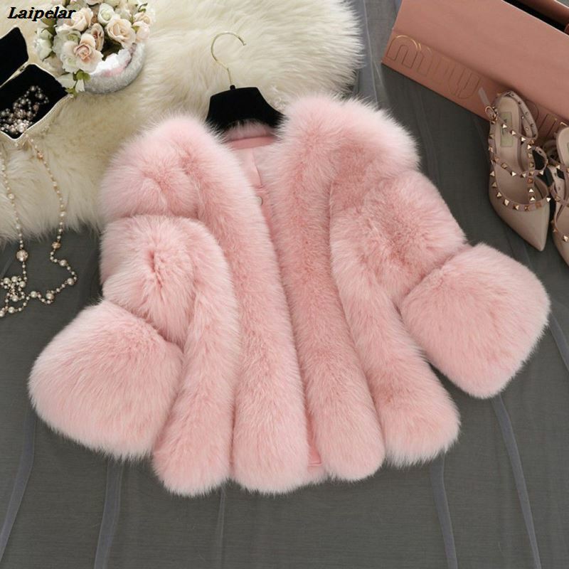 Furry Fur Coat Fluffy เสื้อแขนยาว Outerwear ฤดูใบไม้ร่วงฤดูหนาวแจ็คเก็ต Collarless เสื้อกันหนาว3XL A4