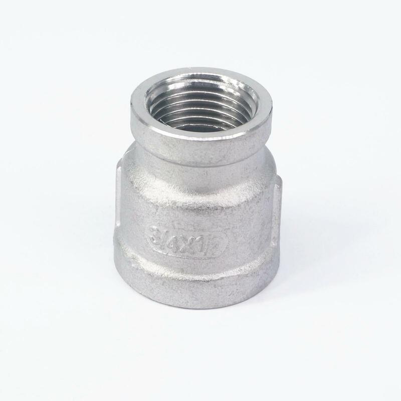 3/4" BSP female to 1/2" BSP female Thread Reducer 304 Stainless Steel Pipe Fitting Connector Adpater