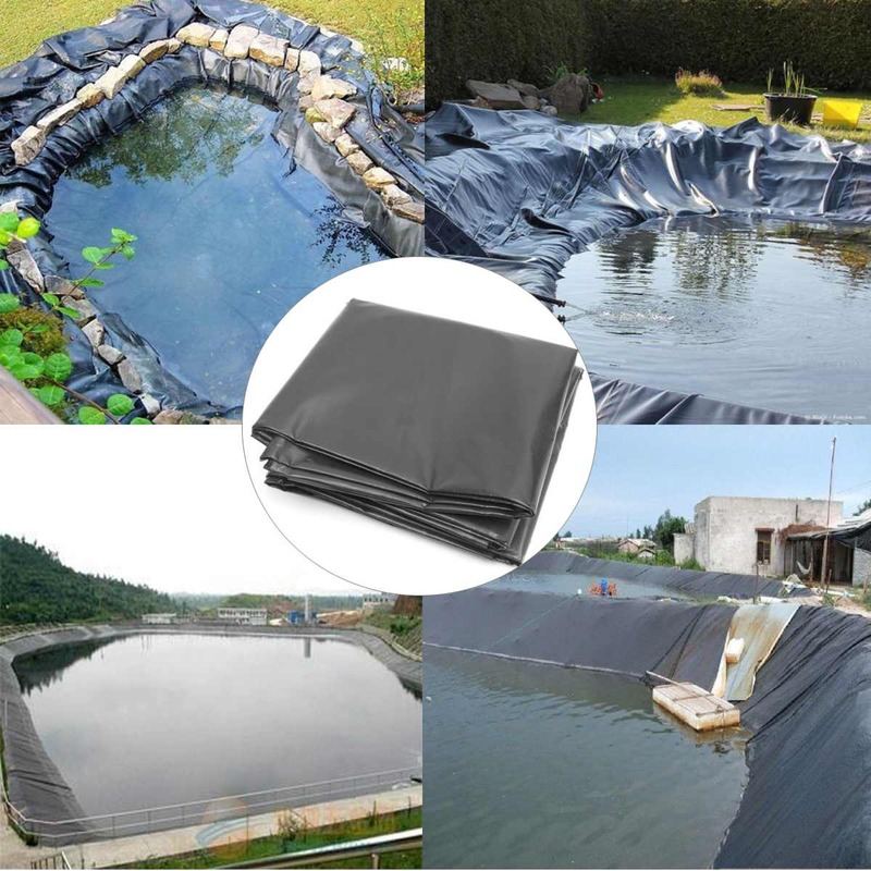 7x7m / 5x5m / 4x4m HDPE Fish Pond Liner Garden Pond paesaggio Piscina Rinforzato Spessore Heavy Duty Membrana Impermeabile Fodera di Stoffa
