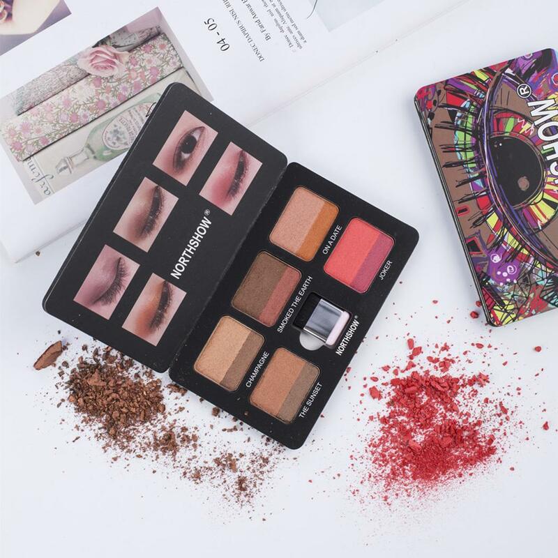 New Women Cosmetic Make Up Multi Color Palette/5 colors Eye Shadow Shimmer 42g Eyeshadow Palette Powder ABS
