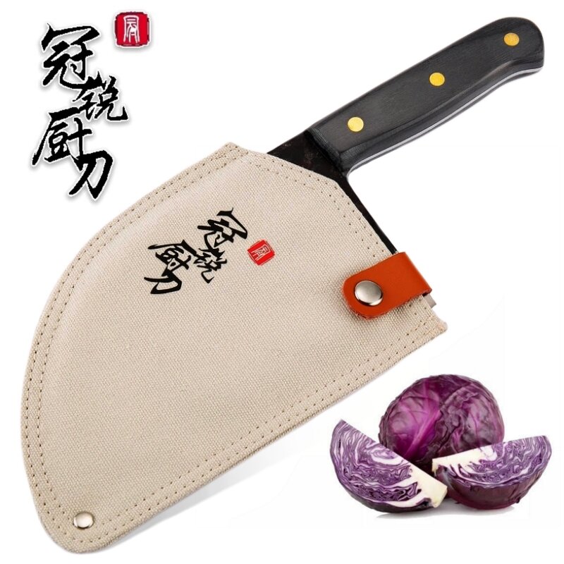 Ręcznie kute nóż szefa kuchni platerowane kute ze stali chiński tasak profesjonalne noże kuchenne mięso warzywa do krojenia deska do krojenia narzędzia