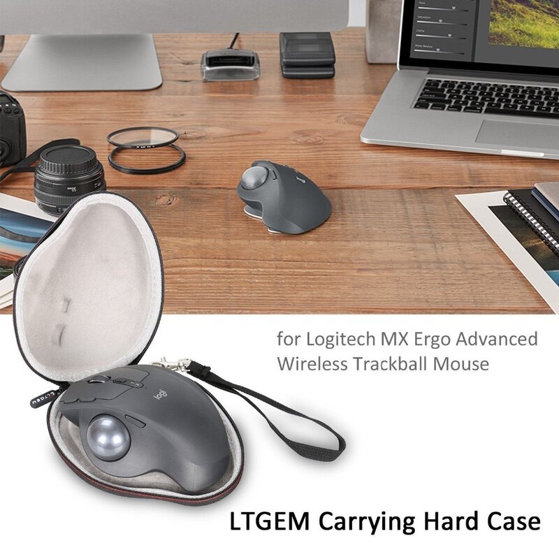 LTGEM-funda de viaje de almacenamiento duro EVA para ratón Logitech MX ERGO Advanced, Trackball inalámbrico